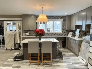 Product samples at showroom | LeClaire Flooring