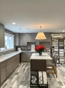 Product samples at showroom | LeClaire Flooring